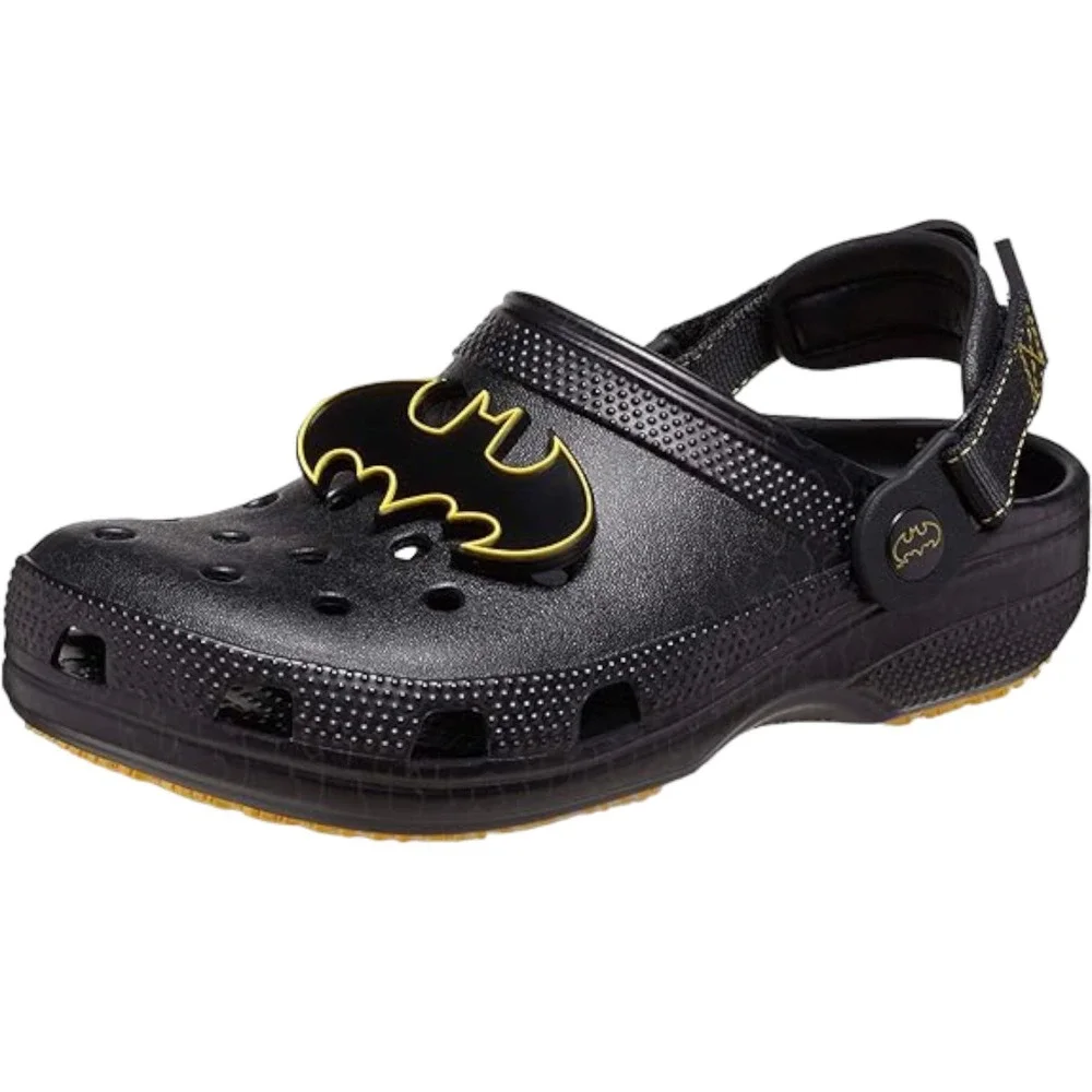 Crocs Adult Unisex Batman Adjustable Black Yellow Clog Men's 5 / Women's 7